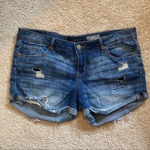 Distressed Aeropostale Midi Shorts 12